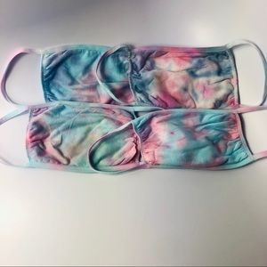 Washable Bright Colored Cotton Tie Dye Face Mask